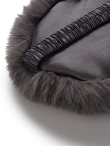 Faux Fur Eye Mask Charcol