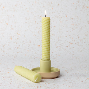 Ostie Tapered Candles Olive